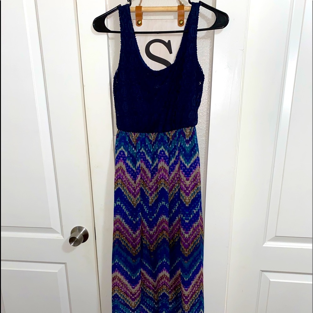 NAVY/MUTI Colored Maxi Dress